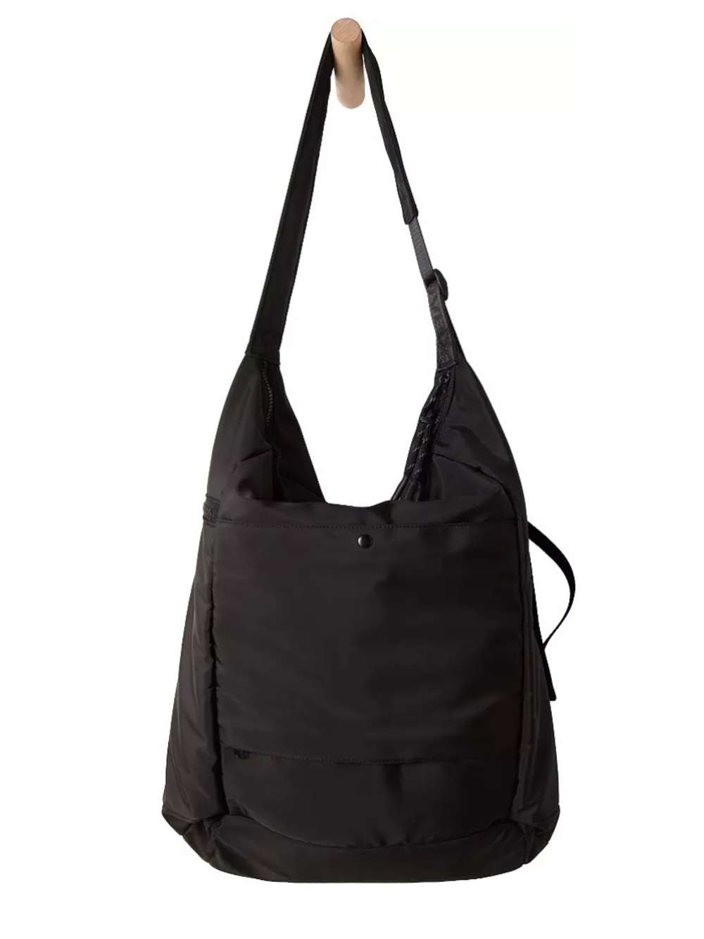 FP Movement No Timezones Carryall Bag Black Nylon Crossbody Tote Travel Gym NWT